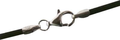 Kautschukband 50 cm - 90 cm, Verschluss 925er Silber