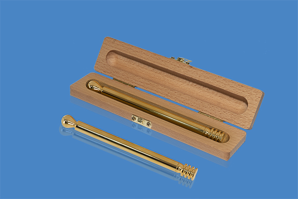 Drink stick with a wooden case